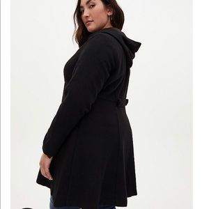Torrid hooded wool jacket